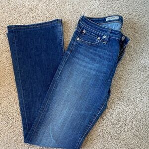 Ag Adriano Goldschmied Medium Wash Blue Boot Cut Jeans